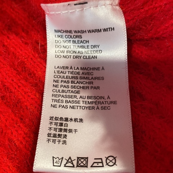 [URBAN BEHAVIOUR] Red Crop Top Sweater - Small - Picture 7 of 7